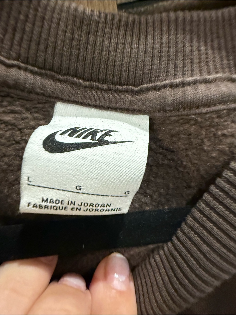 Nike Men’s Chocolate Brown Crewneck Sweater